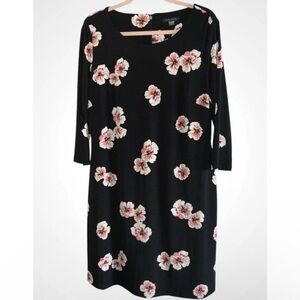 Tommy Hilfiger Black Dress with Pink Floral Design XL Gorgeous